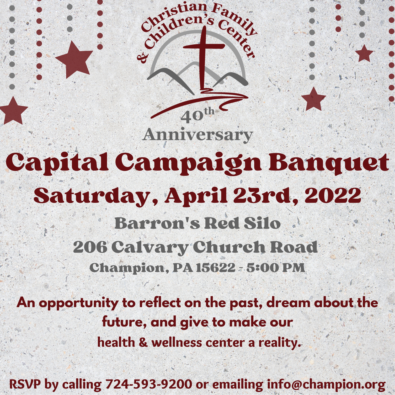 Capital Campaign Banquet Flyer